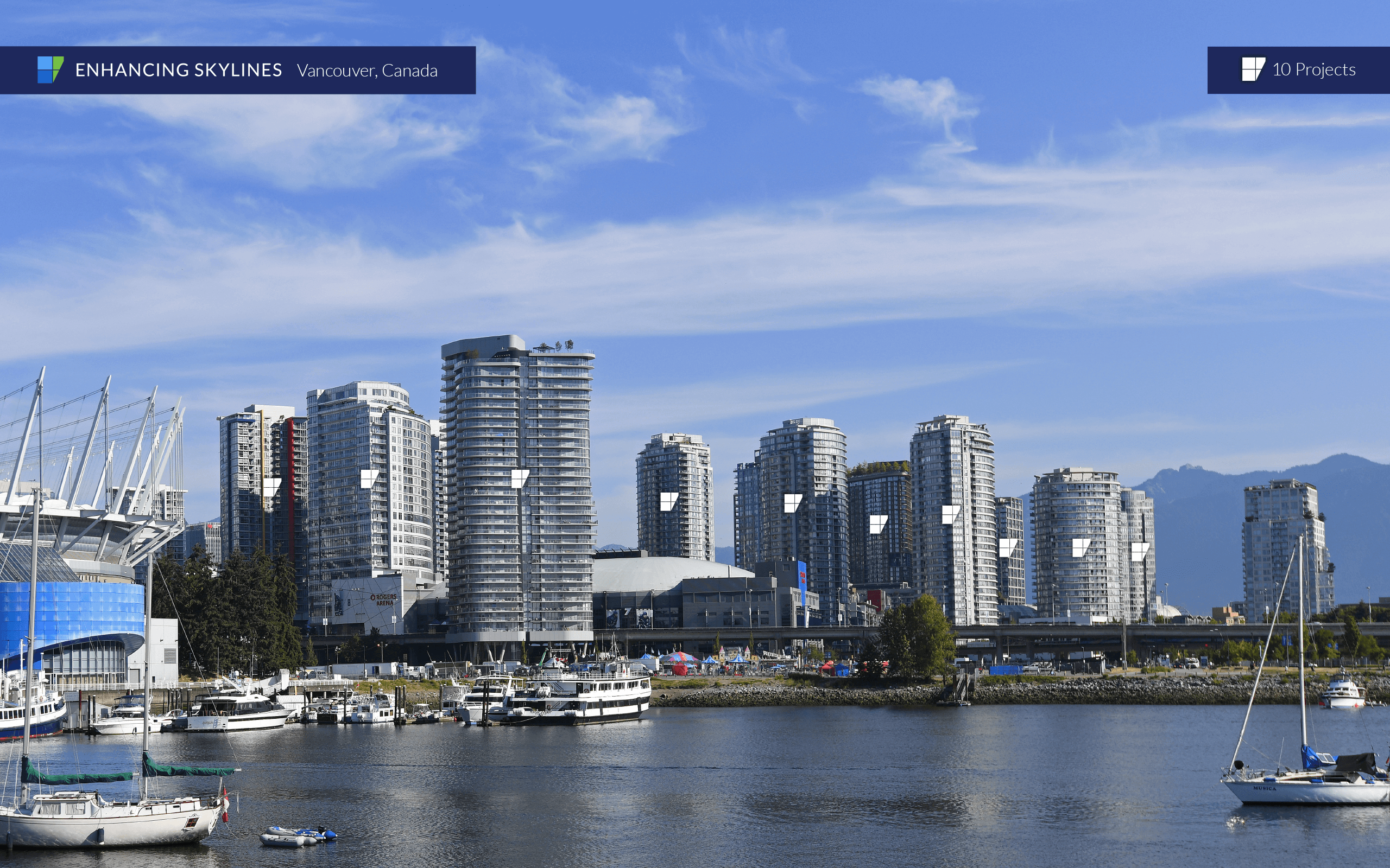Vancouver Skyline with BVGlazing Systems building