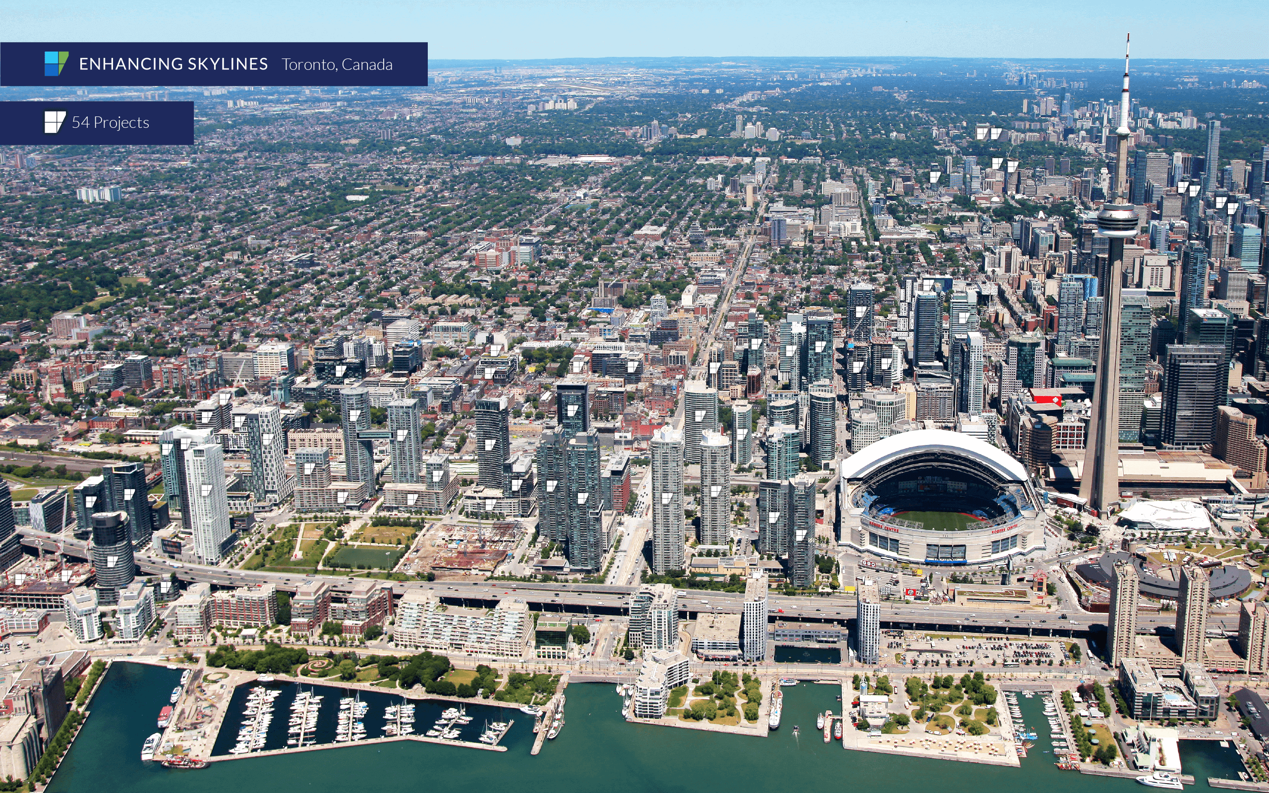 Toronto Skyline with BVGlazing Systems building